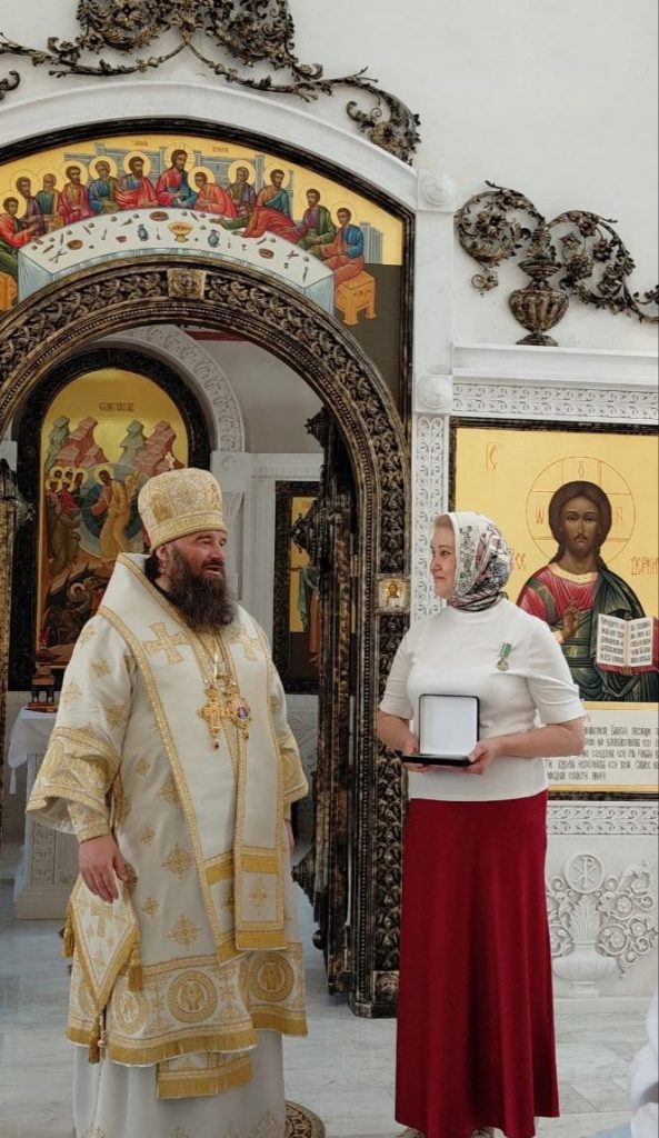 Освящение мозаики в храме пос. Красные Баки состоялось. Председатель Фонда и его заместитель награждены медалями